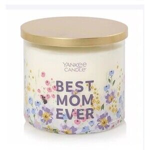 Yankee Candle Best Mom Ever 14.5 oz. Jar 3 Wick New w Lid Flowers